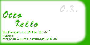 otto kello business card